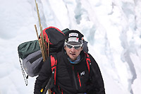 Marco durante la scalata sull'Everest nel 2010